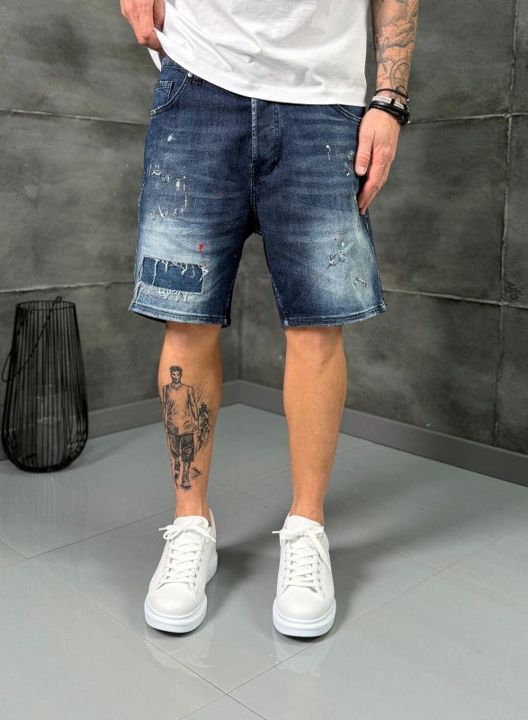 Мъжки къси дънки INDIGO SPLASH II