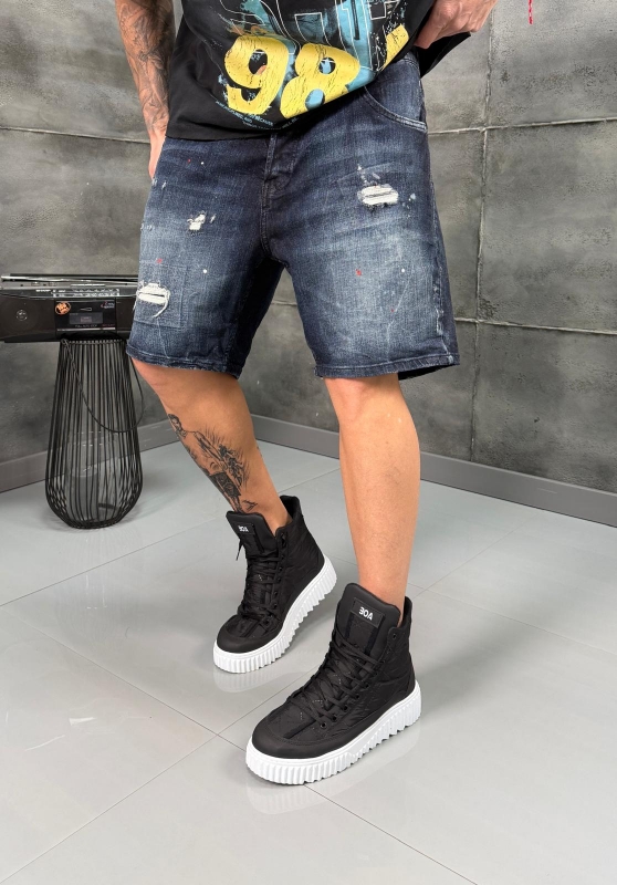 Мъжки къси дънки NIGHT DISTRESSED III