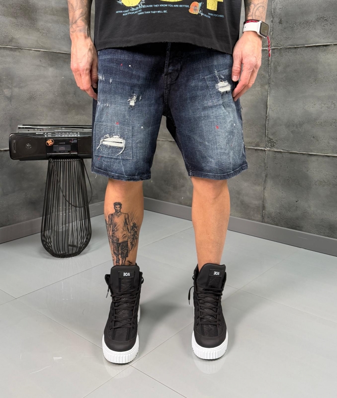 Мъжки къси дънки NIGHT DISTRESSED III