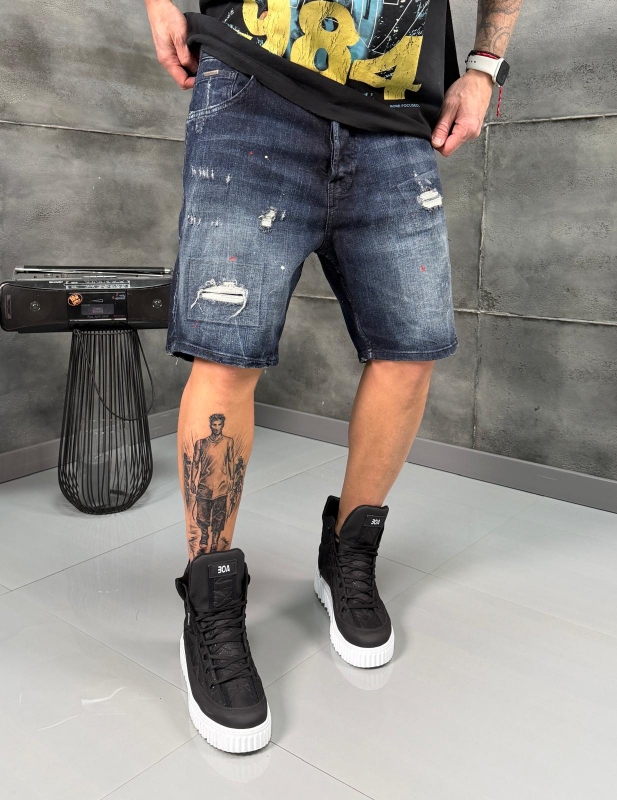 Мъжки къси дънки NIGHT DISTRESSED III