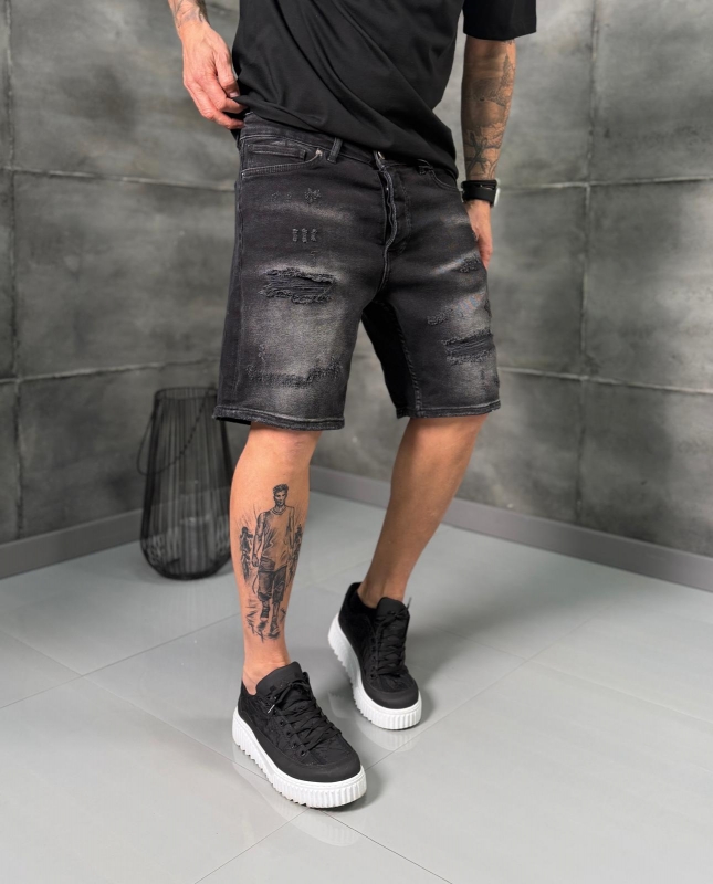 Мъжки къси дънки SHADOW RIPPED