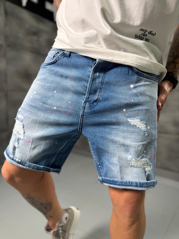Мъжки къси дънки SPLASH DENIM II
