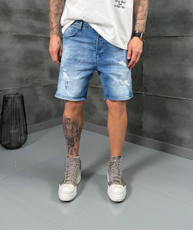 Мъжки къси дънки SPLASH DENIM II