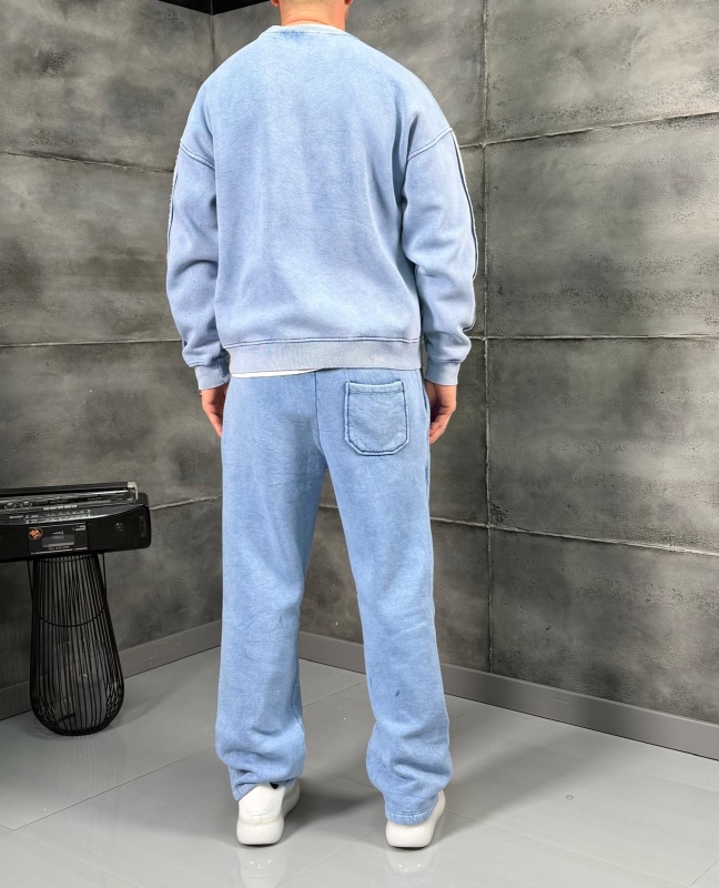 Мъжки комплект Faded Line Light Blue