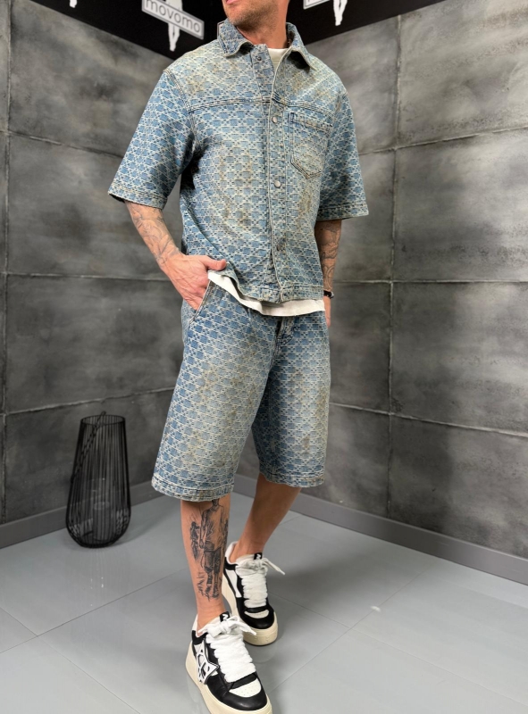 Мъжки комплект GRID FADE DENIM