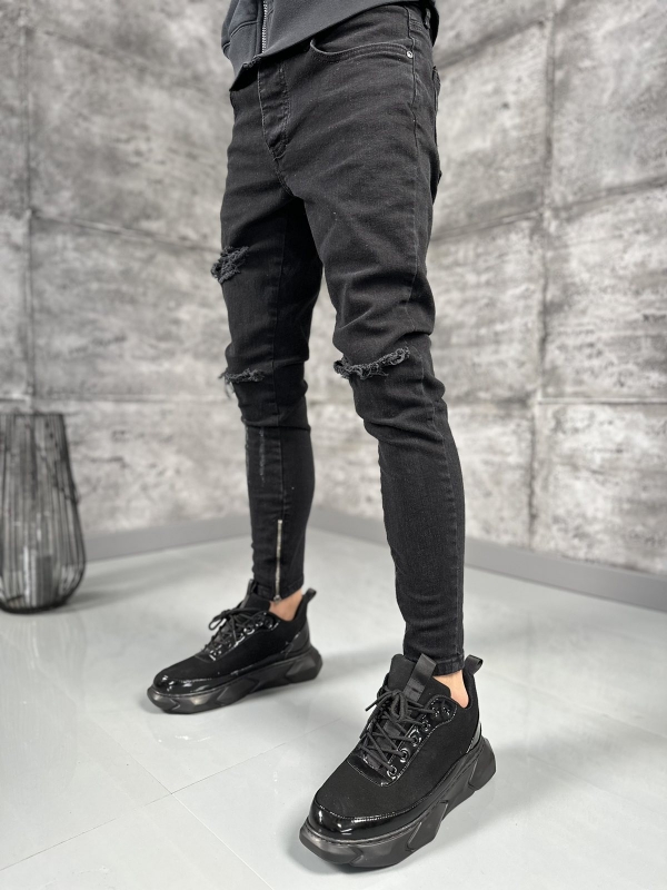 Мъжки дънки с цип Skinny fit