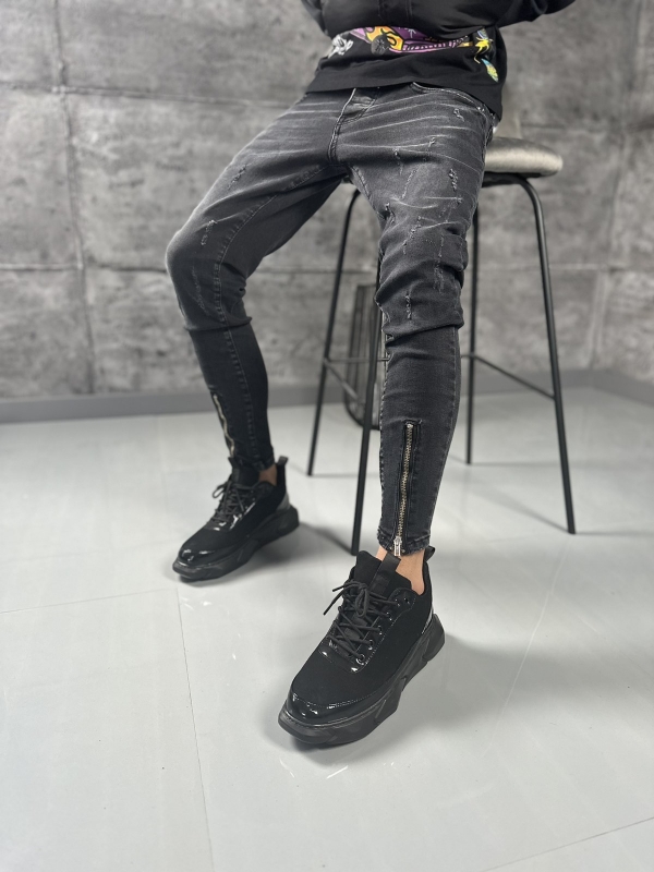 Мъжки дънки с цип Skinny fit