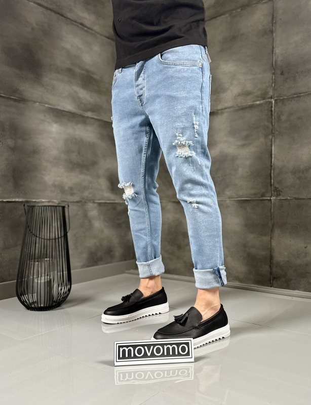 Мъжки накъсани дънки Skinny  fit