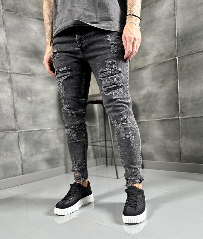 Мъжки накъсани дънки Skinny  fit