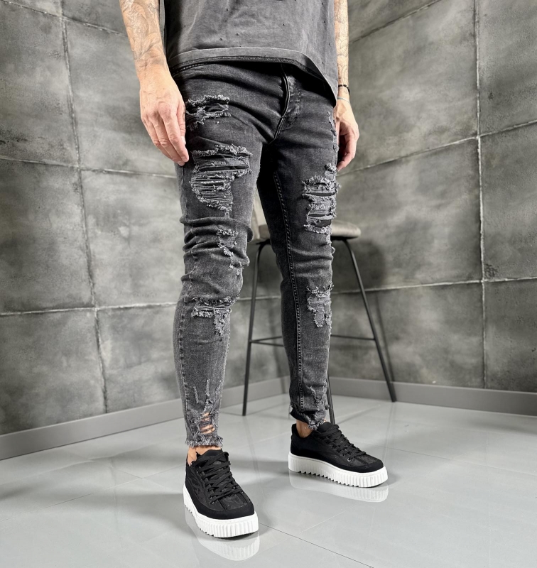 Мъжки накъсани дънки Skinny  fit