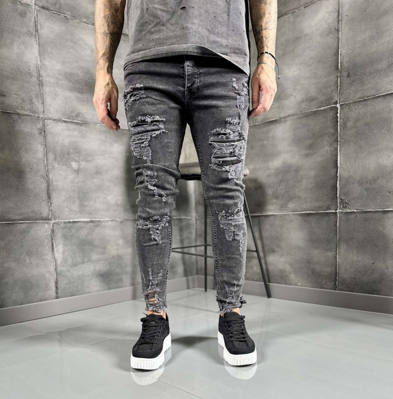 Мъжки накъсани дънки Skinny  fit