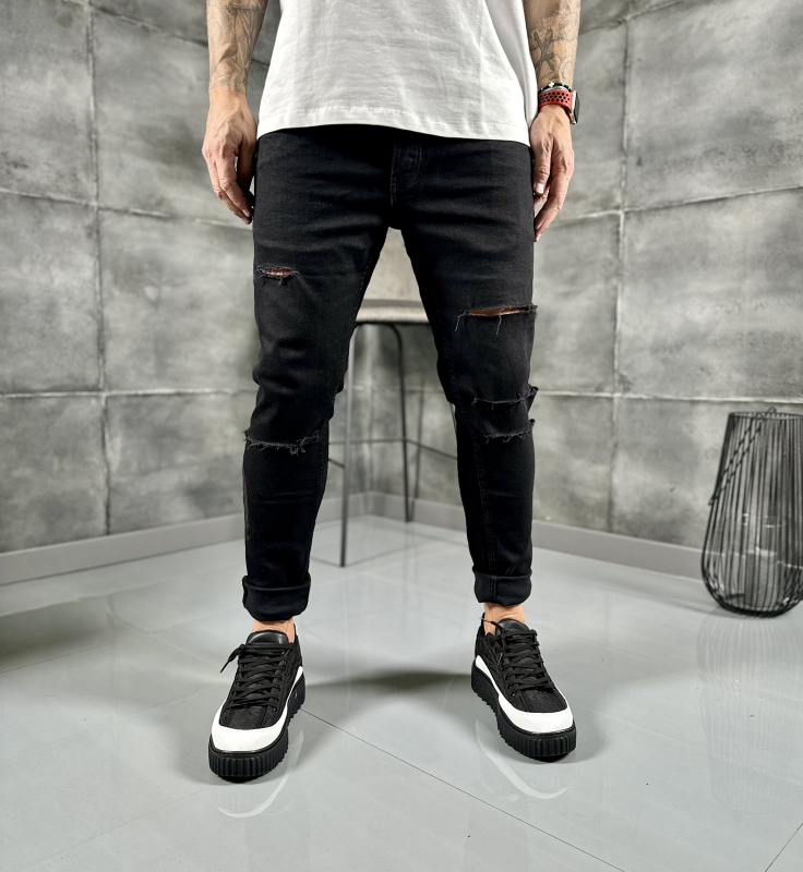 Мъжки накъсани дънки Skinny  fit