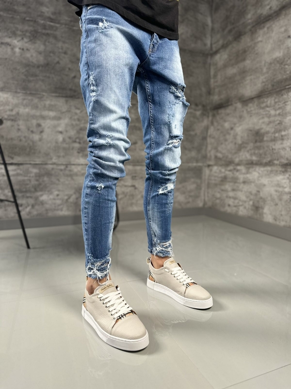 Мъжки накъсани дънки Skinny  fit