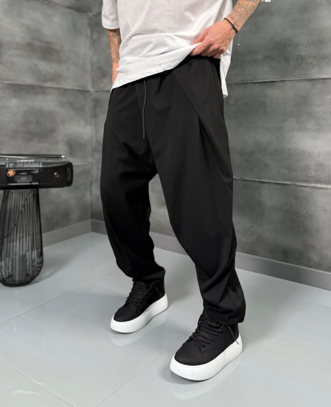 Мъжки панталон BLACK RELAX DROP PANTS