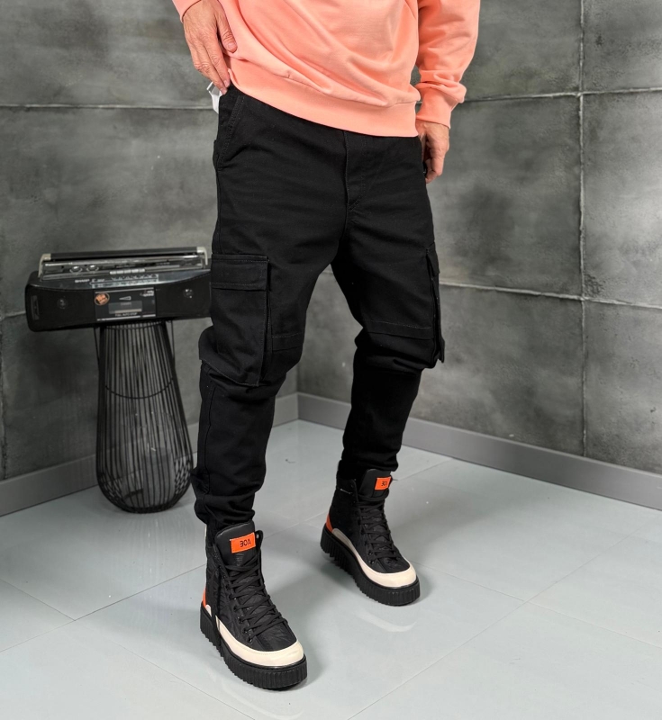 Мъжки панталон Cargo Pants Black Unit