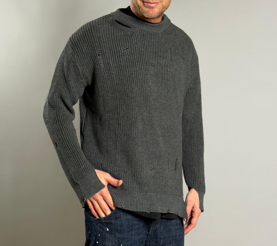 Мъжки пуловер RAW EDGE” – DARK GREY