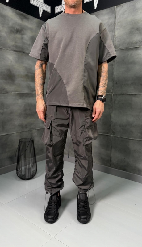 Мъжки сив комплект GRAPHITE TECH