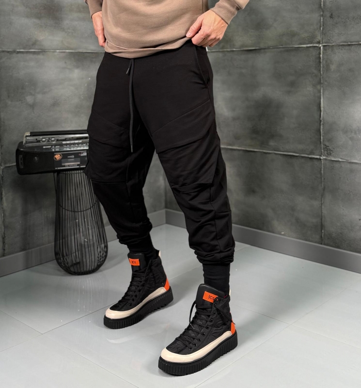 Мъжки спортен панталон Cargo Tech Joggers Black Structure