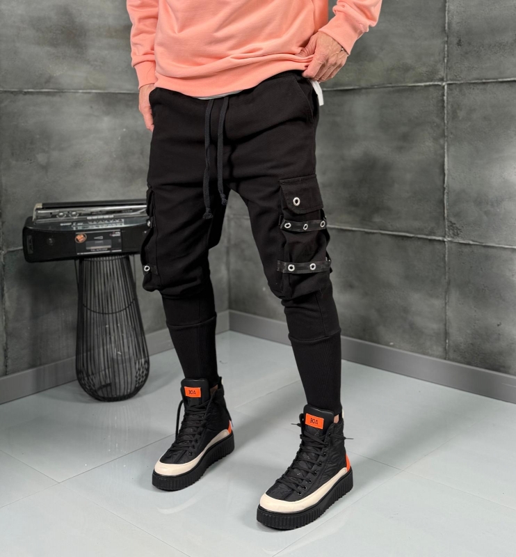 Мъжки спортен панталон Tactical Joggers Black Reactor
