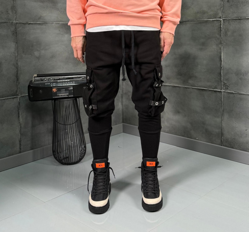 Мъжки спортен панталон Tactical Joggers Black Reactor