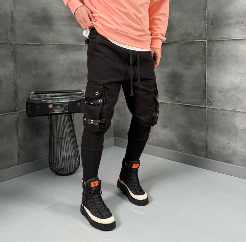 Мъжки спортен панталон Tactical Joggers Black Reactor