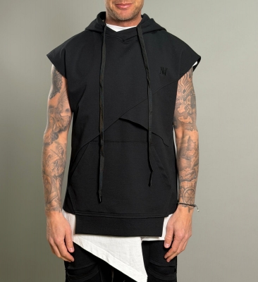 Мъжка блуза DRAPE-01 BLACK MOVOMO