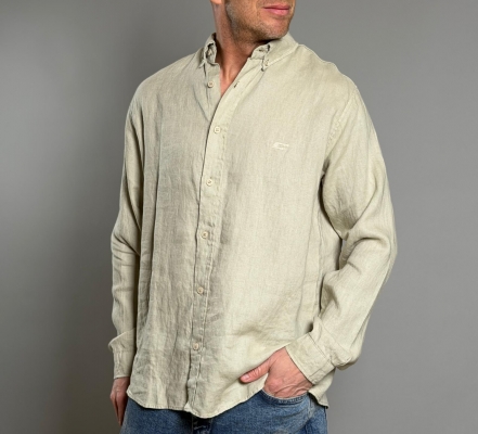 Мъжка ленена риза  Natural Beige