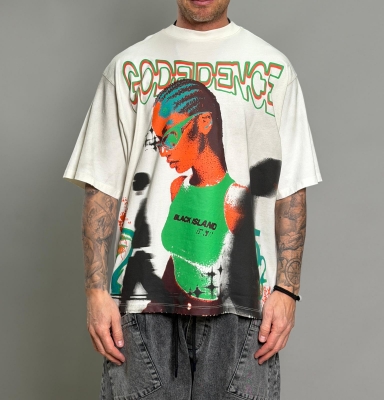 Мъжка овърсайз тениска NEON MUSE TEE