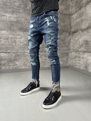 Мъжки накъсани дънки Skinny  fit