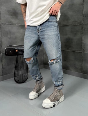 Мъжки дънки BLUE RAW TAPER