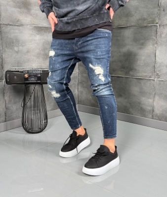 Мъжки дънки Distressed Edge Denim