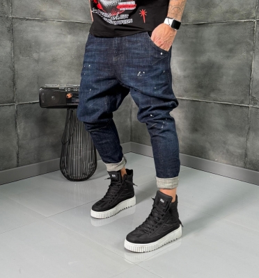 Мъжки дънки Skinny Fit Painted Drop Jeans