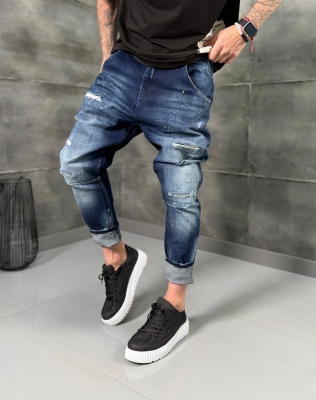 Мъжки дънки slim fit NIGHT SCRATCH