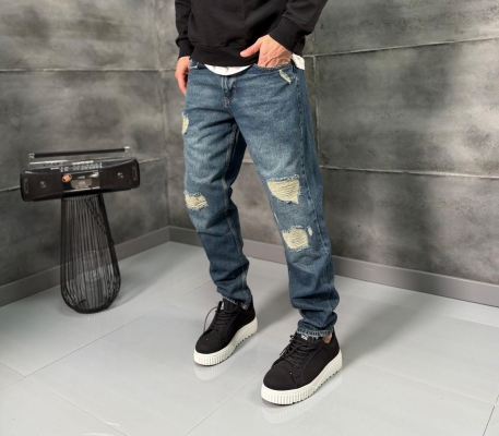 Мъжки дънки – Blue Destroyed Patches