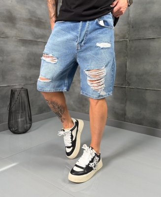 Мъжки къси дънки ICE RIPPED