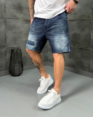 Мъжки къси дънки INDIGO SPLASH II