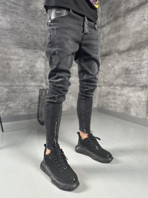 Мъжки дънки с цип Skinny fit