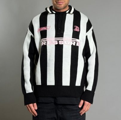Мъжки пуловер BLACK & WHITE STRIPES