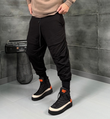 Мъжки спортен панталон Cargo Tech Joggers Black Structure