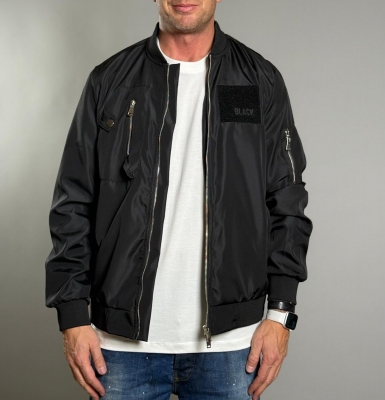 Мъжко яке Black Tactical Bomber